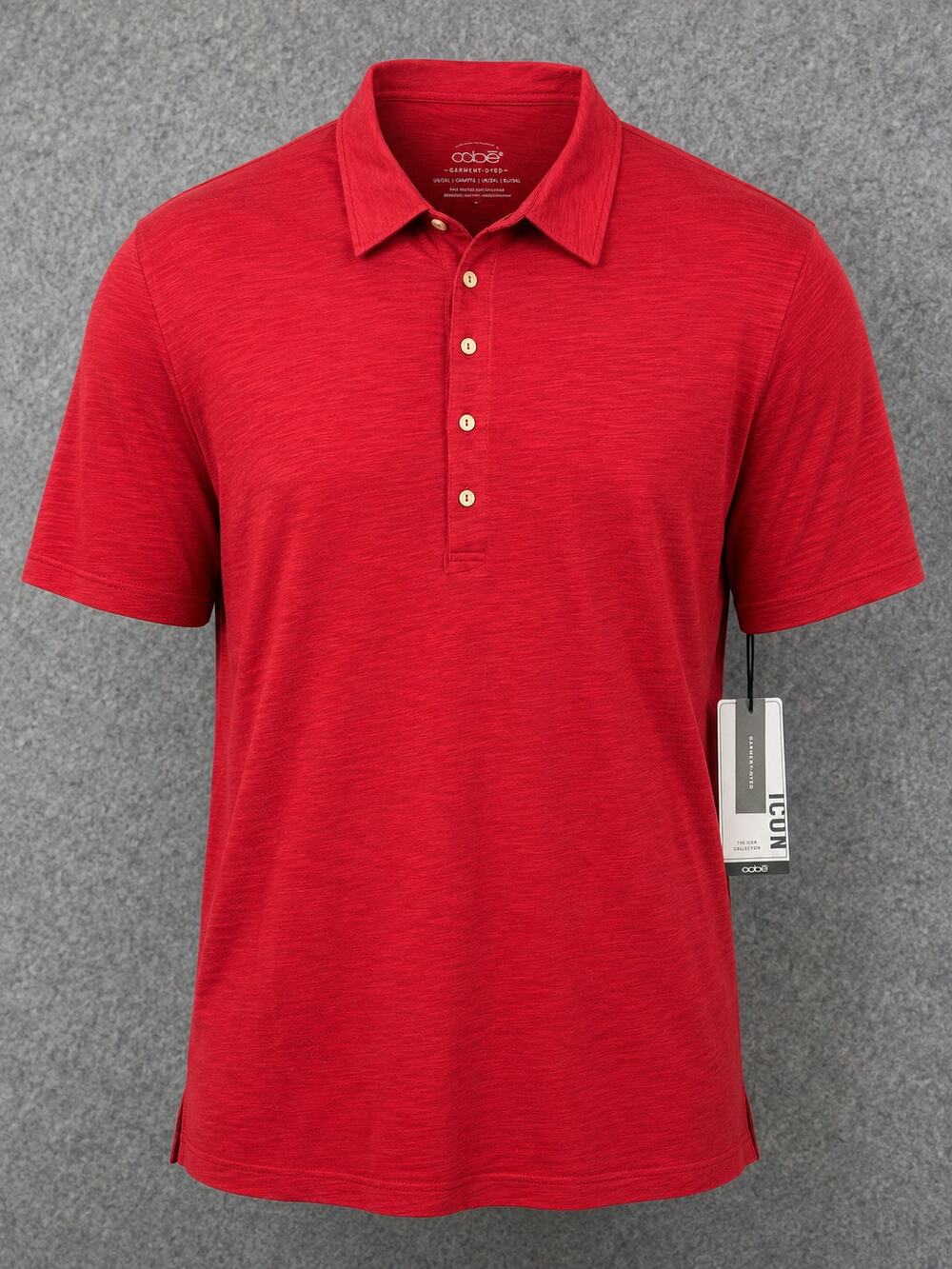 Oobe Icon Collection Polo Shirt Men's 2XL Red Short Sleeve Stretch NWT Casual